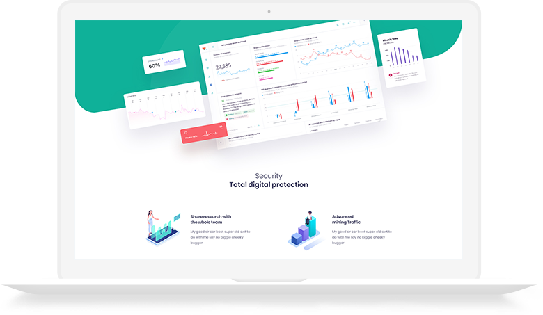 PakFeatures Tech Web Development Services - MacBook Mockup